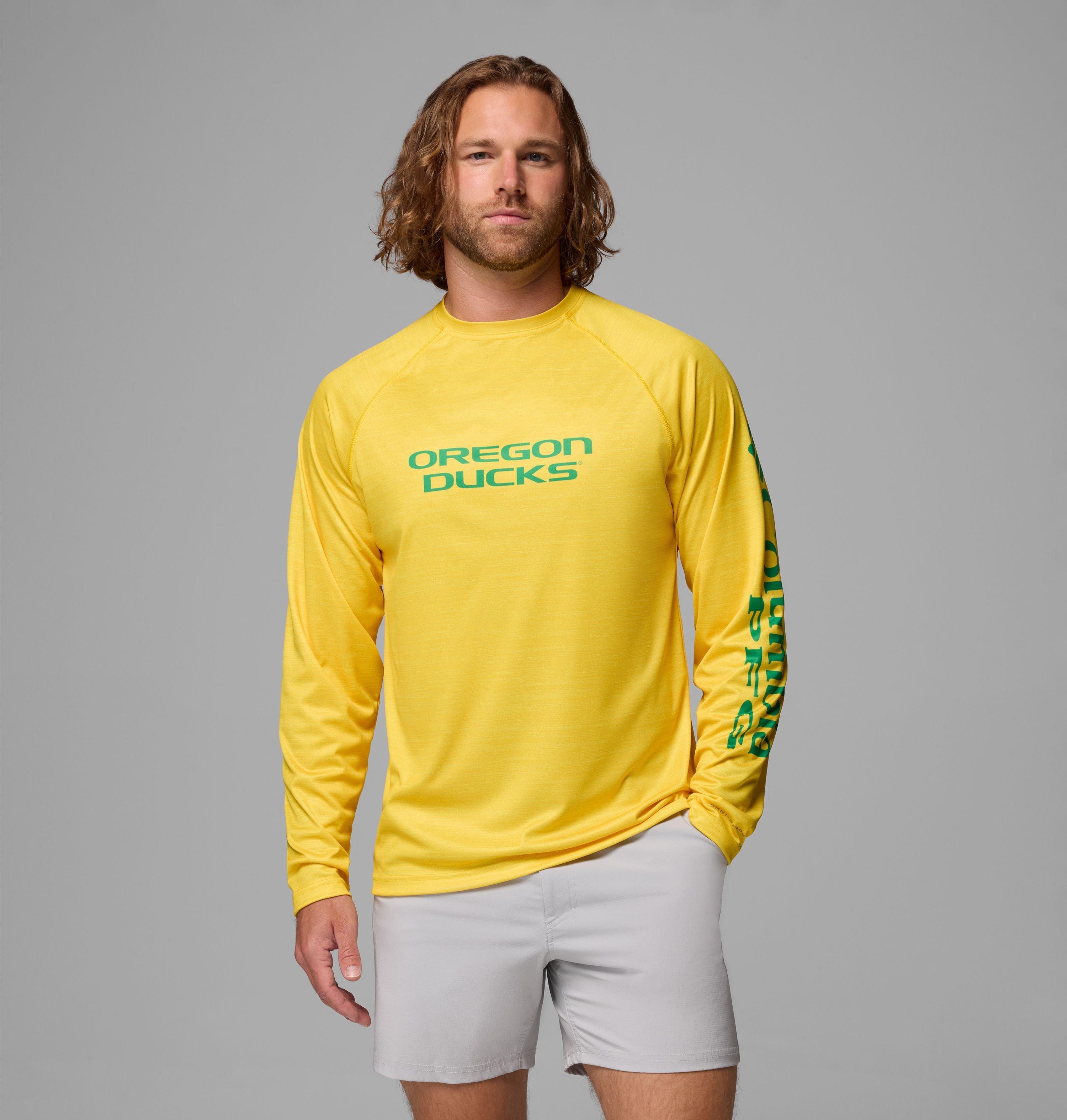 Men's Collegiate PFG Terminal Tackle Heather Long Sleeve Shirt - Oregon