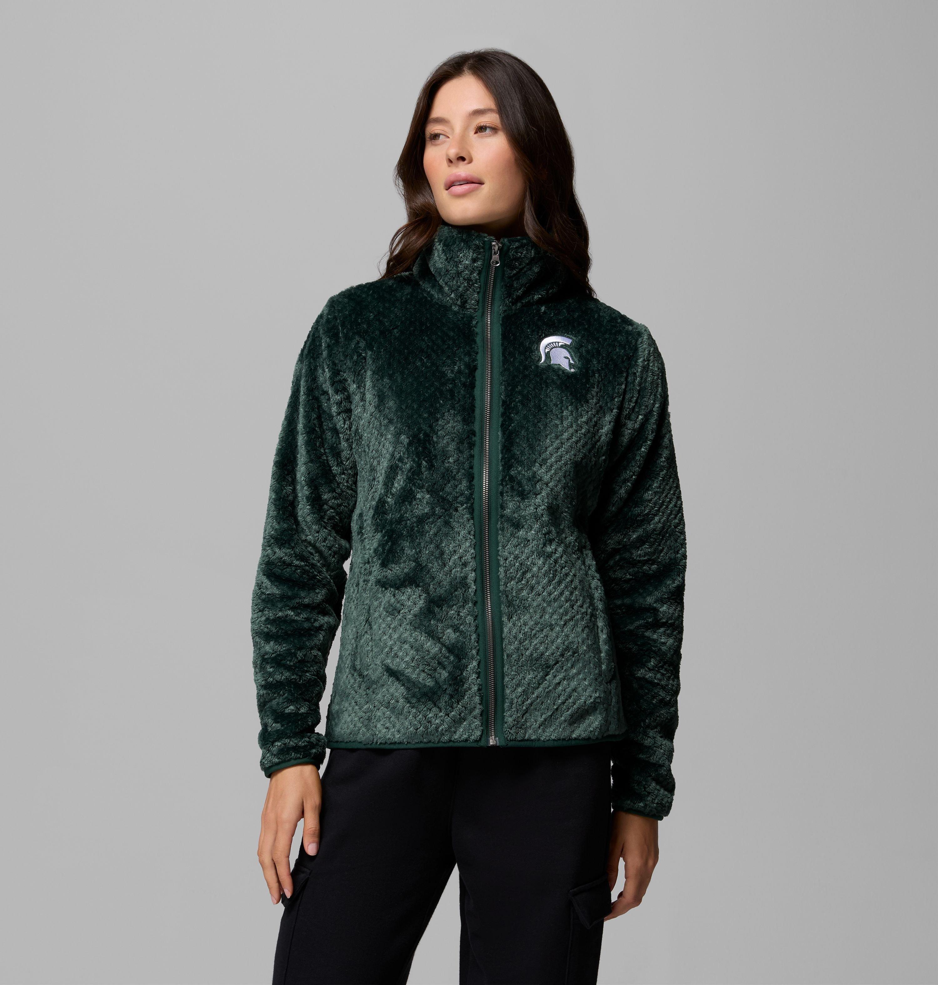 Women's Collegiate Fire Side II Sherpa Full Zip Fleece - Michigan State