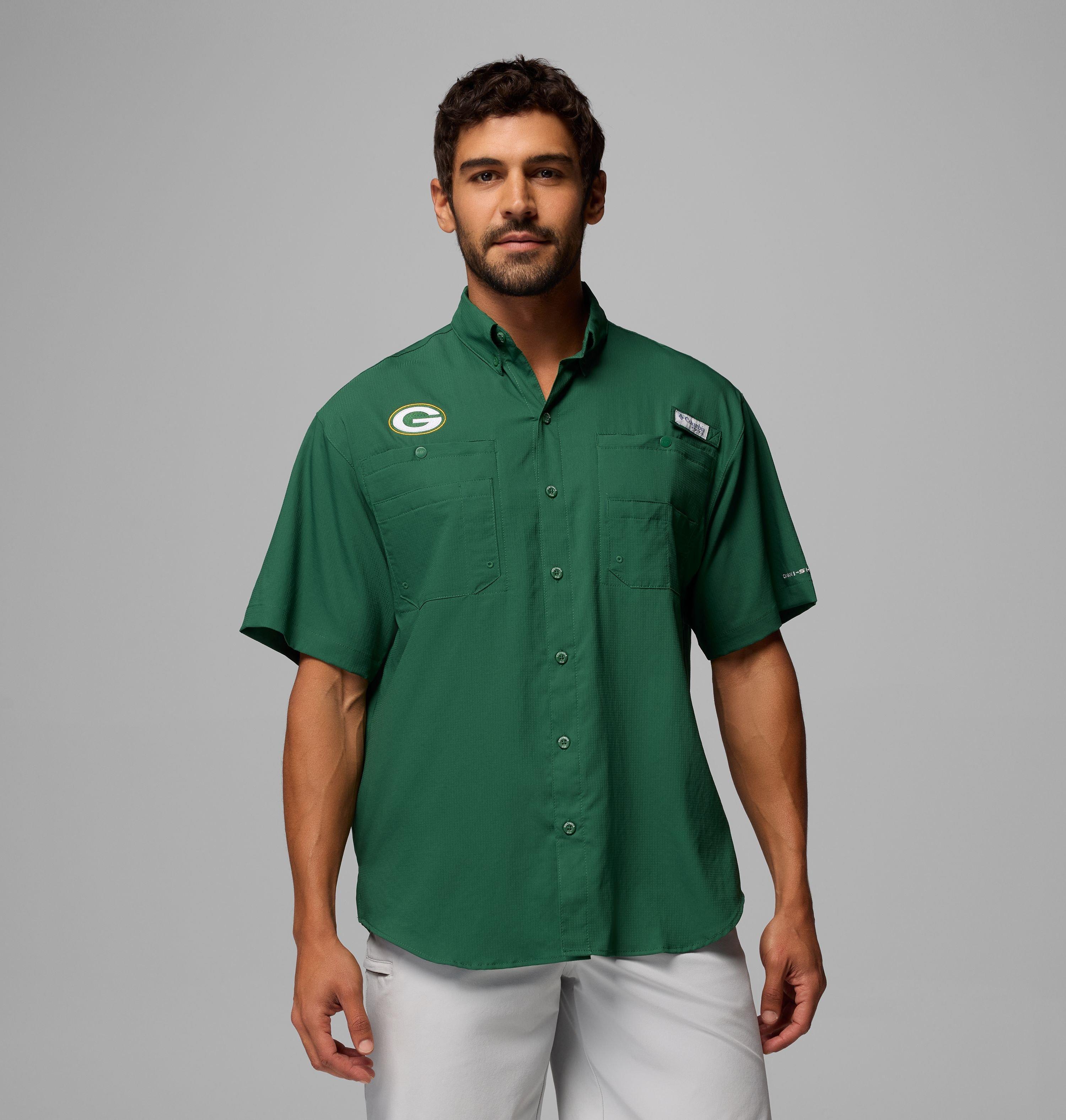 Men's PFG Tamiami Short Sleeve Shirt - Green Bay Packers