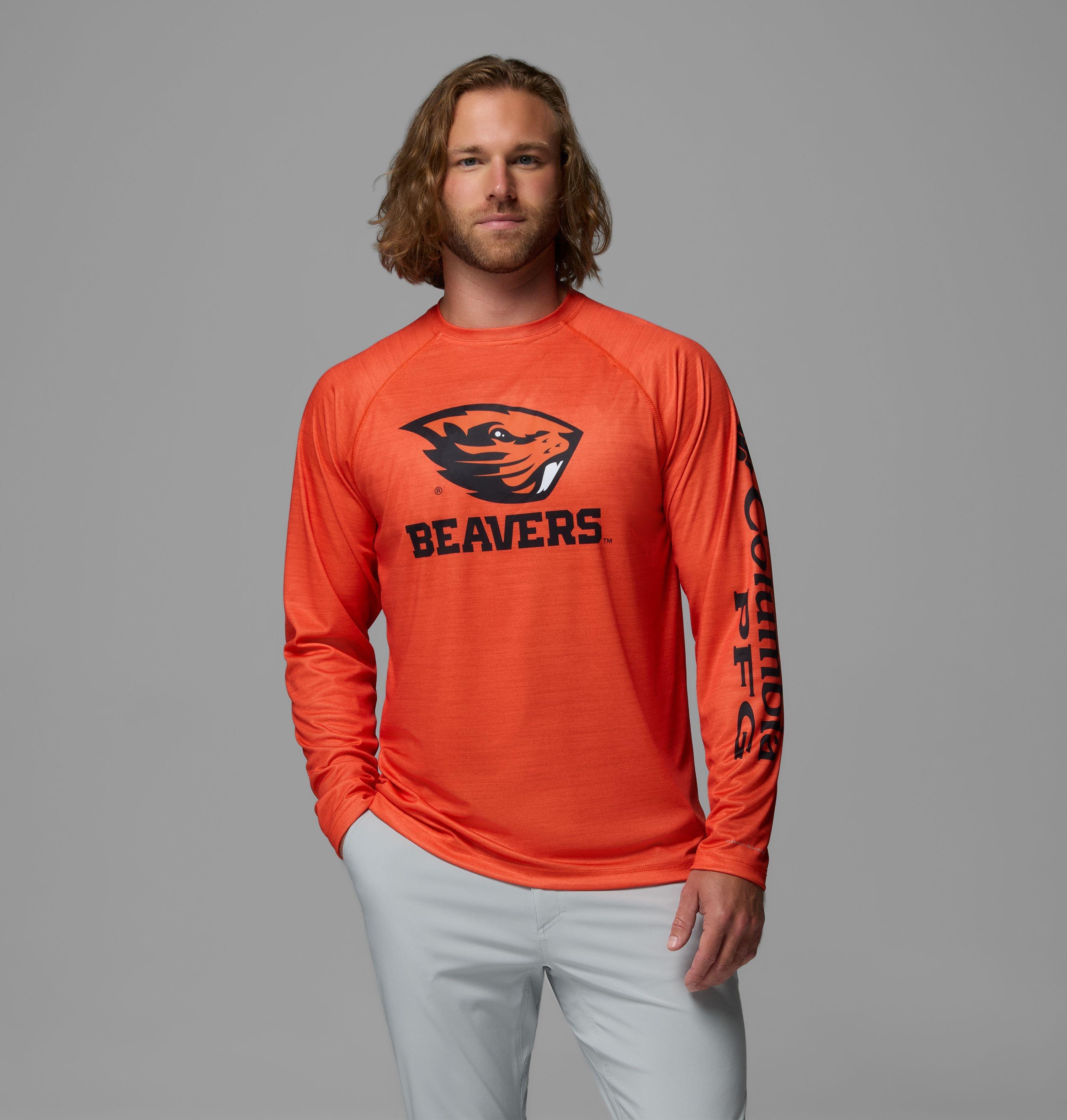 Men's Collegiate PFG Terminal Tackle Heather Long Sleeve Shirt - Oregon State