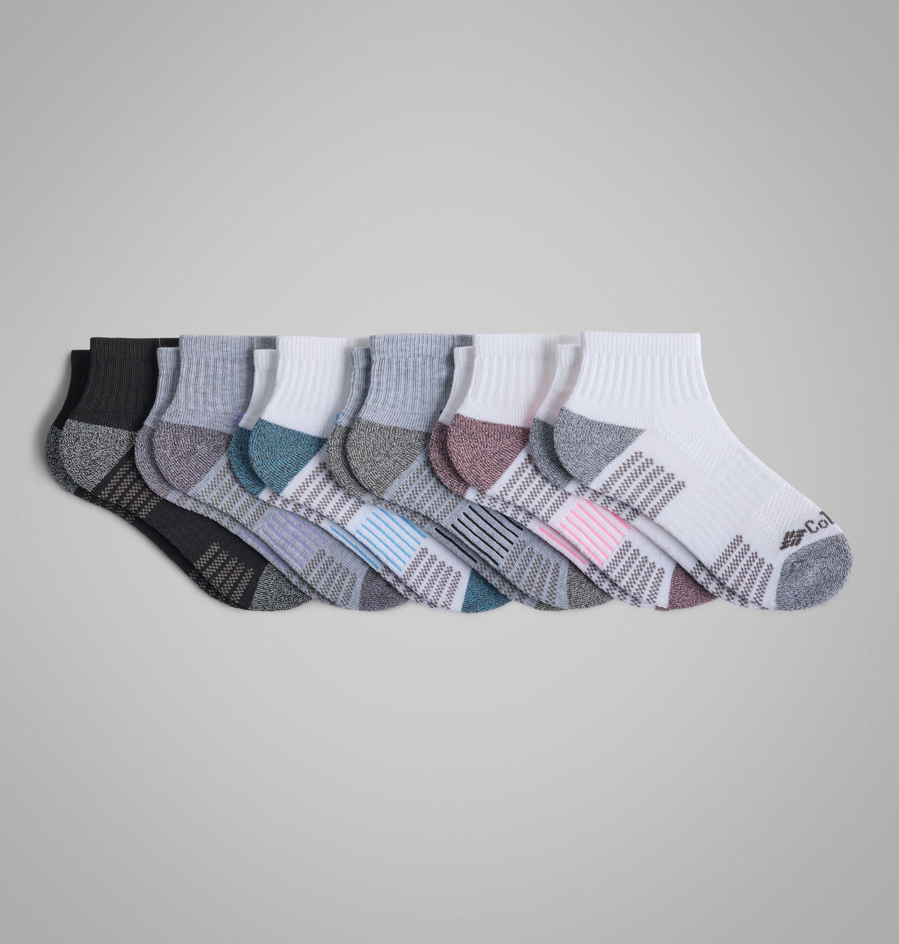 Women’s Fashion Quarter Socks With Pique Footbed - 6 Pack