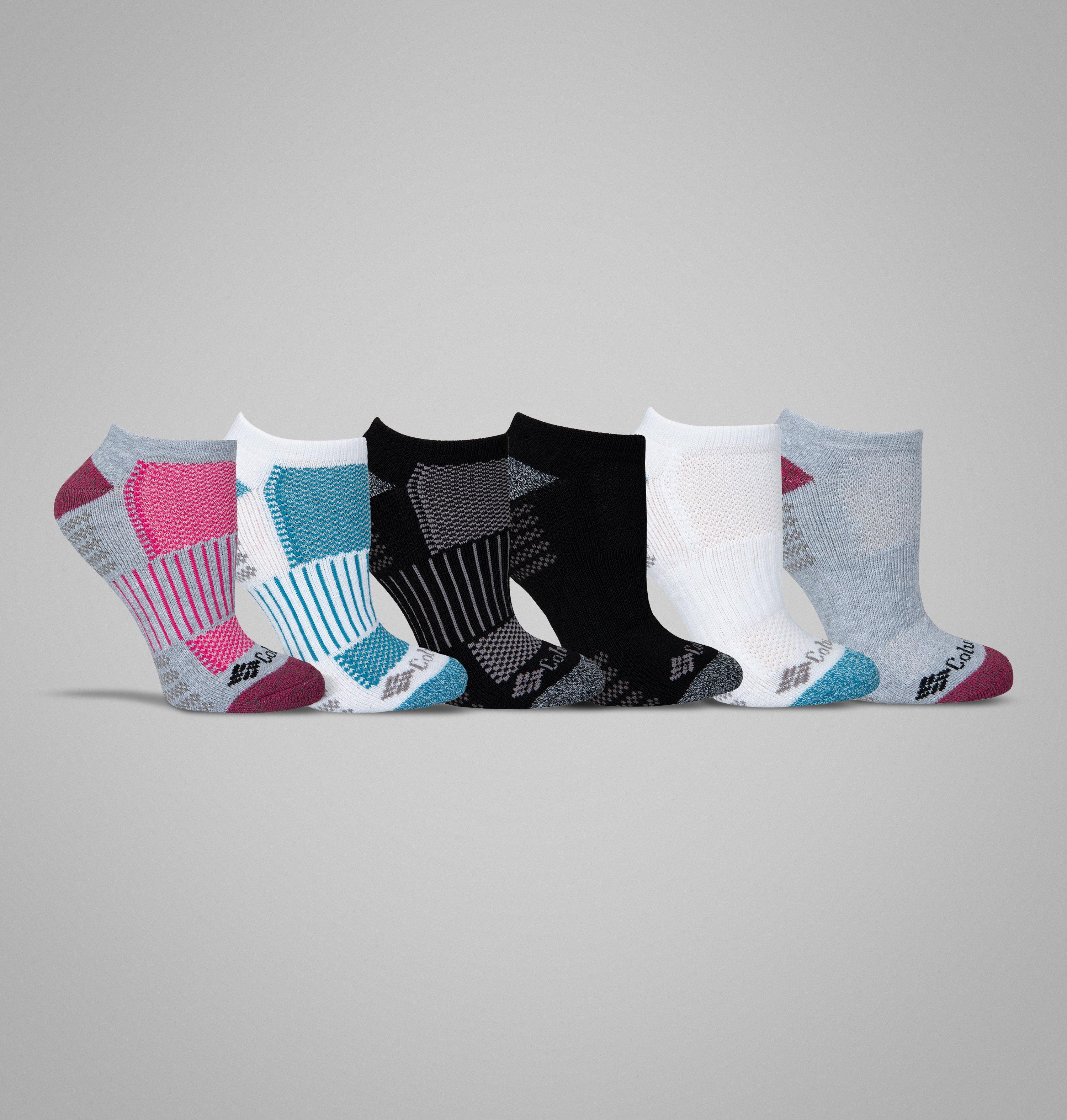 Women's No-Show With Pique Footbed Socks - 6 Pack