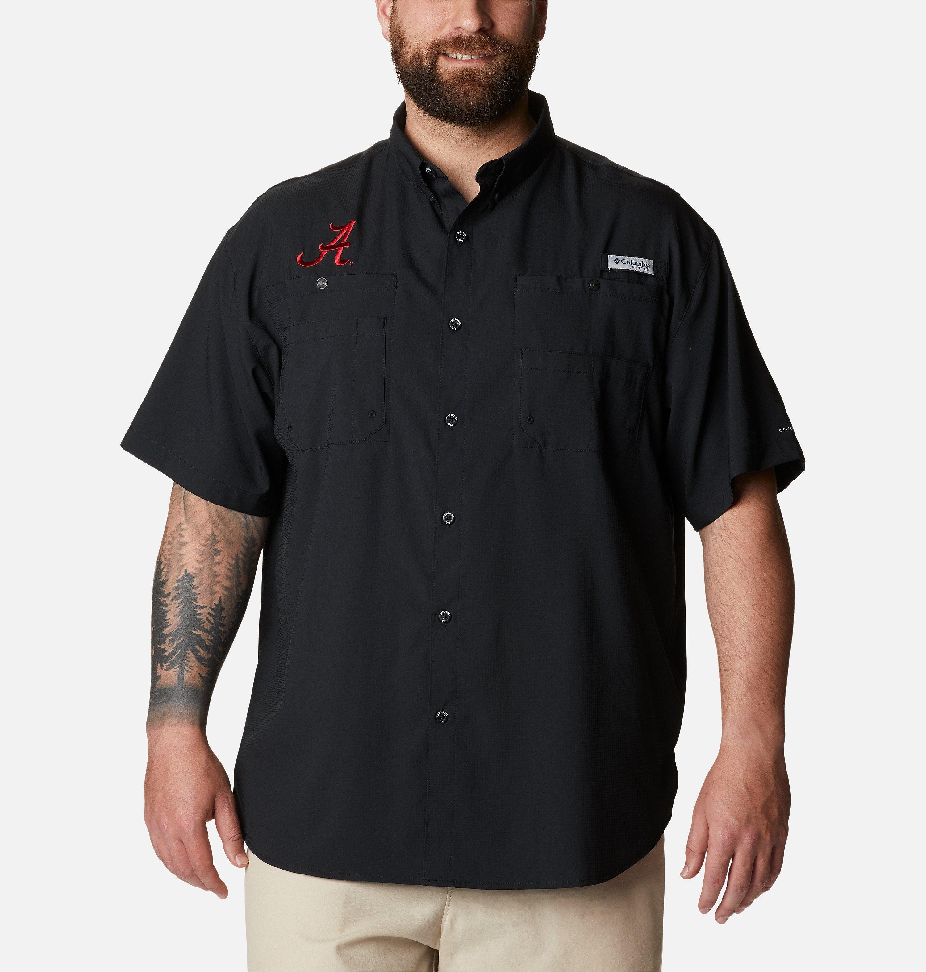 Men's Collegiate PFG Tamiami Short Sleeve Shirt - Big - Alabama