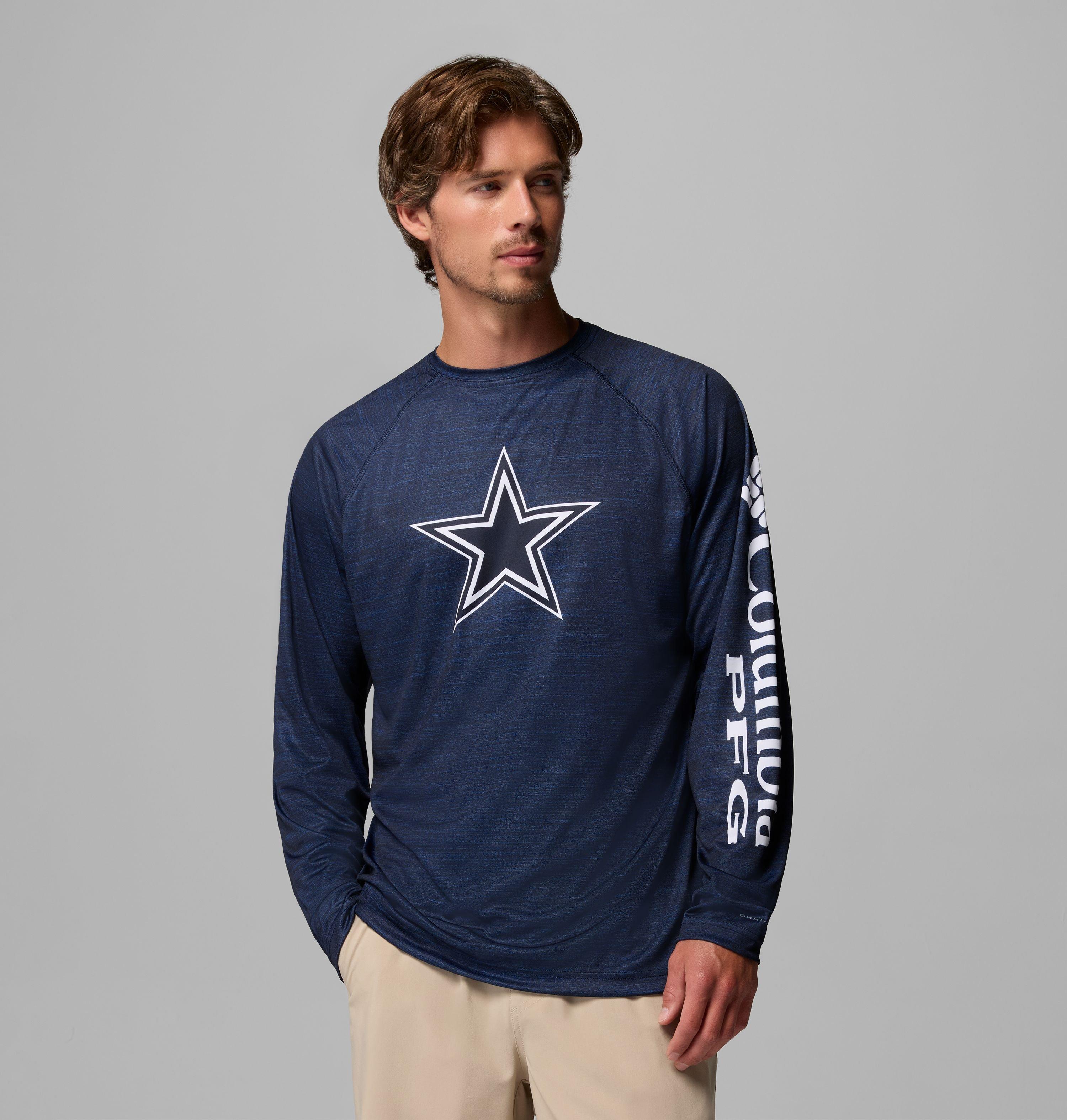 Men's PFG Terminal Tackle Heather Long Sleeve Shirt - Dallas