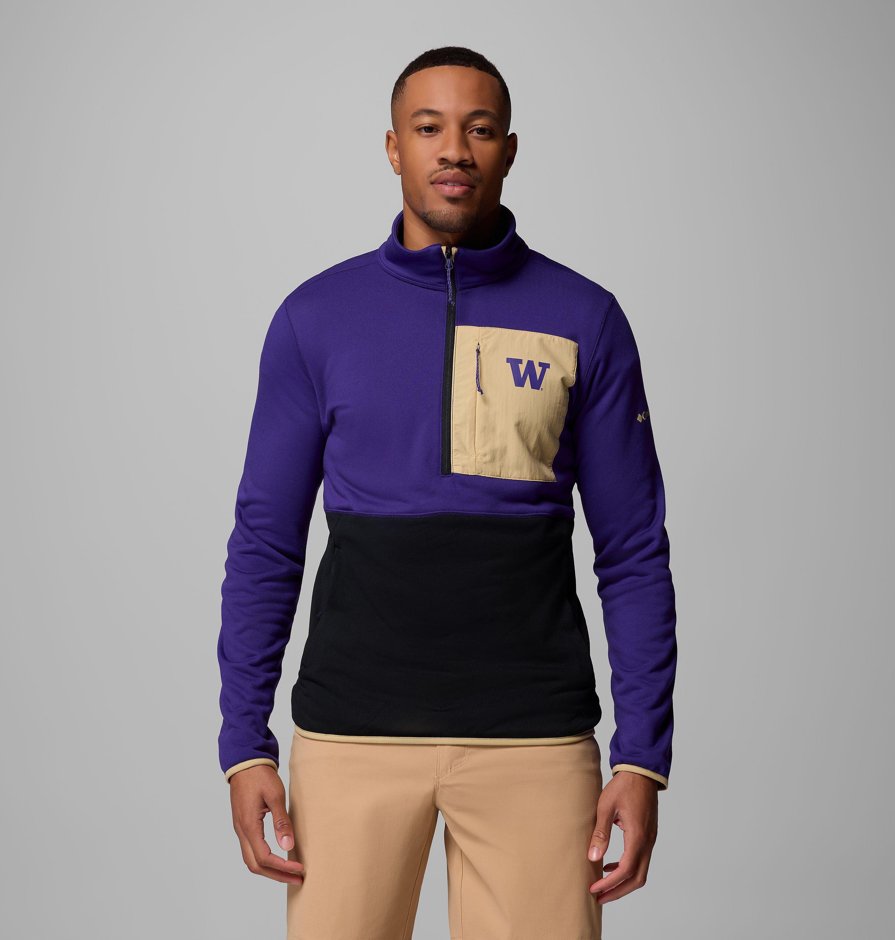 Men's Collegiate Columbia Hike Half Zip Jacket - Washington