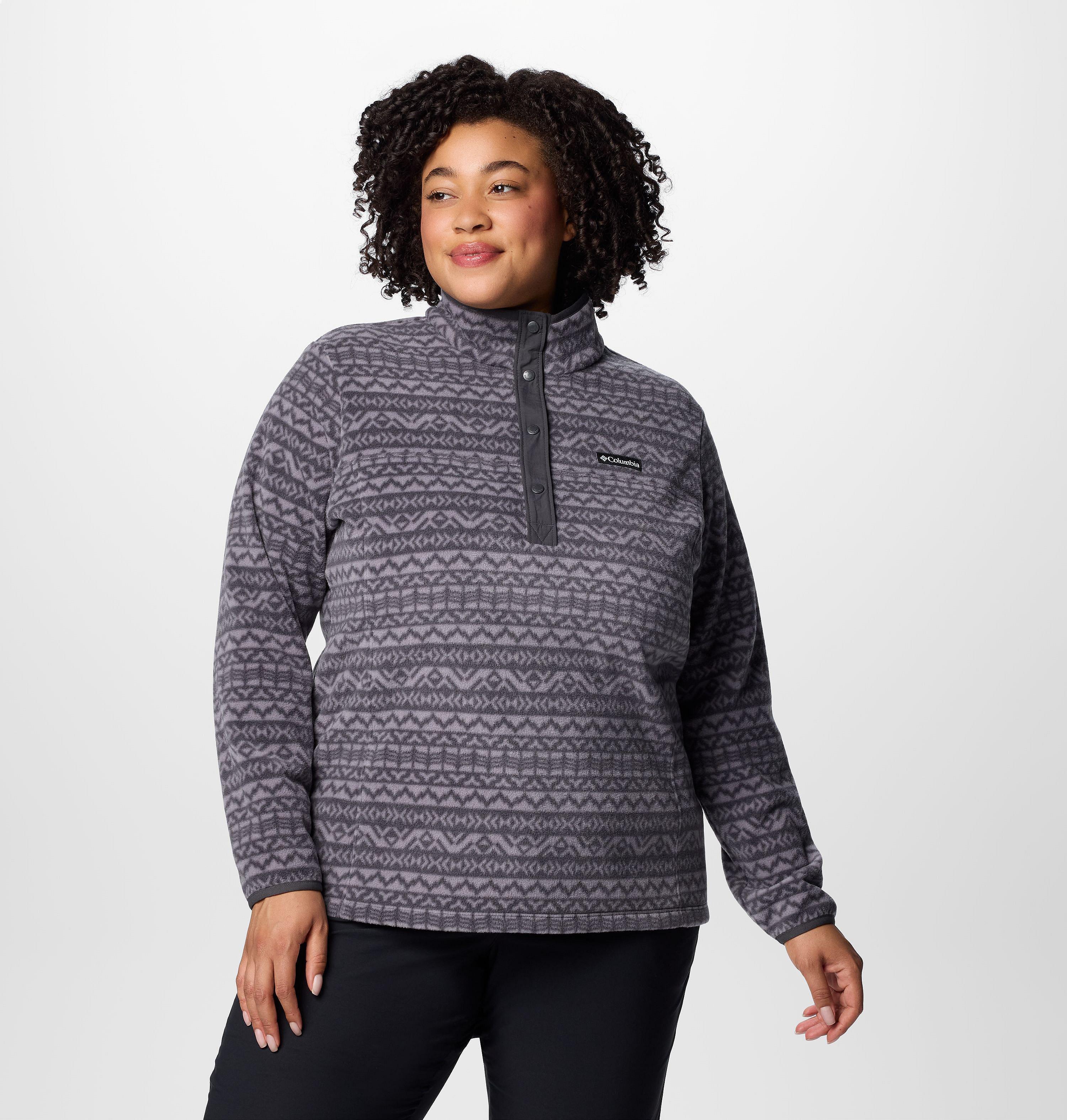 Women's Benton Springs Printed Half Snap Fleece Pullover - Plus Size