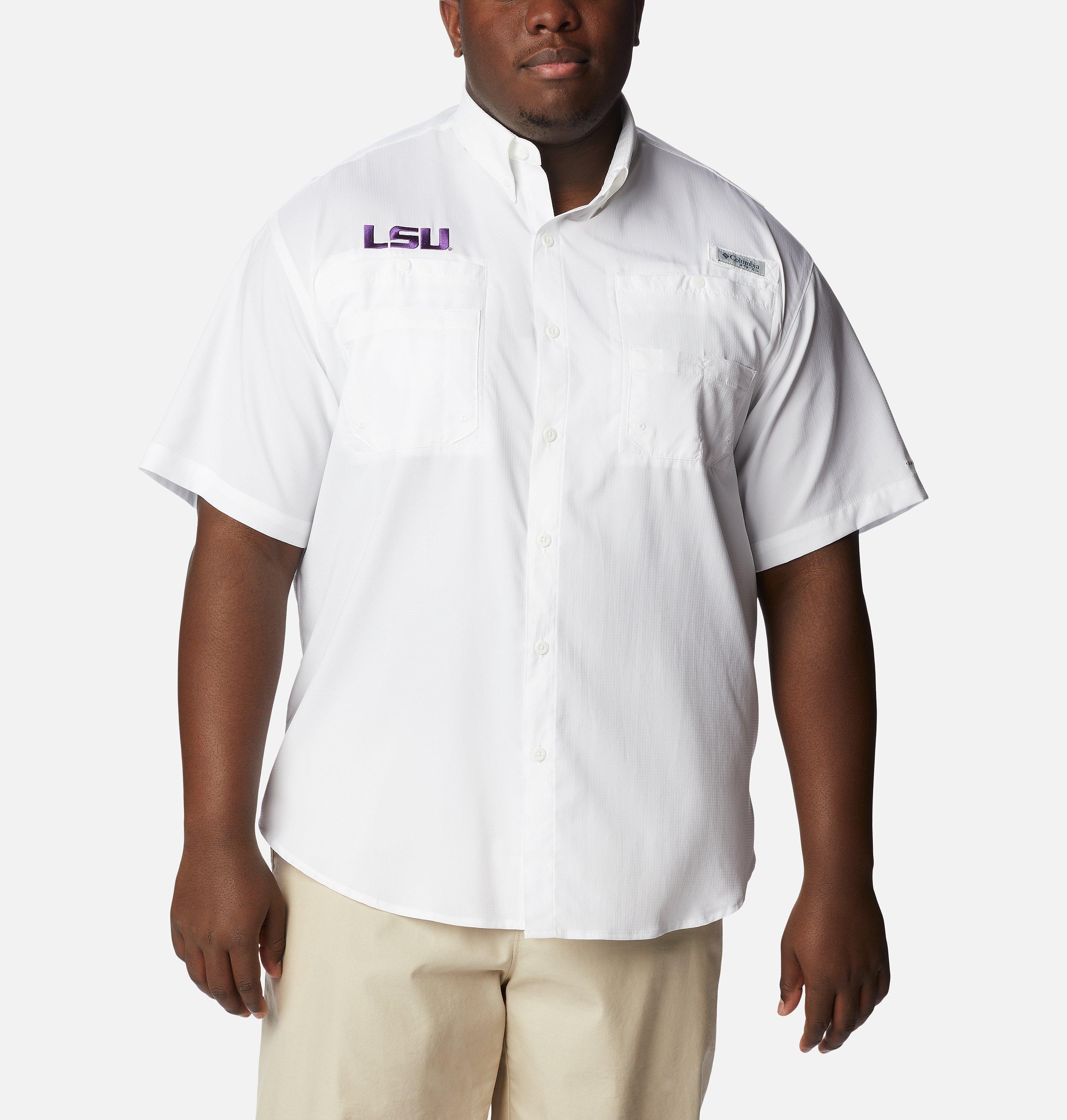 Men's Collegiate PFG Tamiami Short Sleeve Shirt - Big - LSU