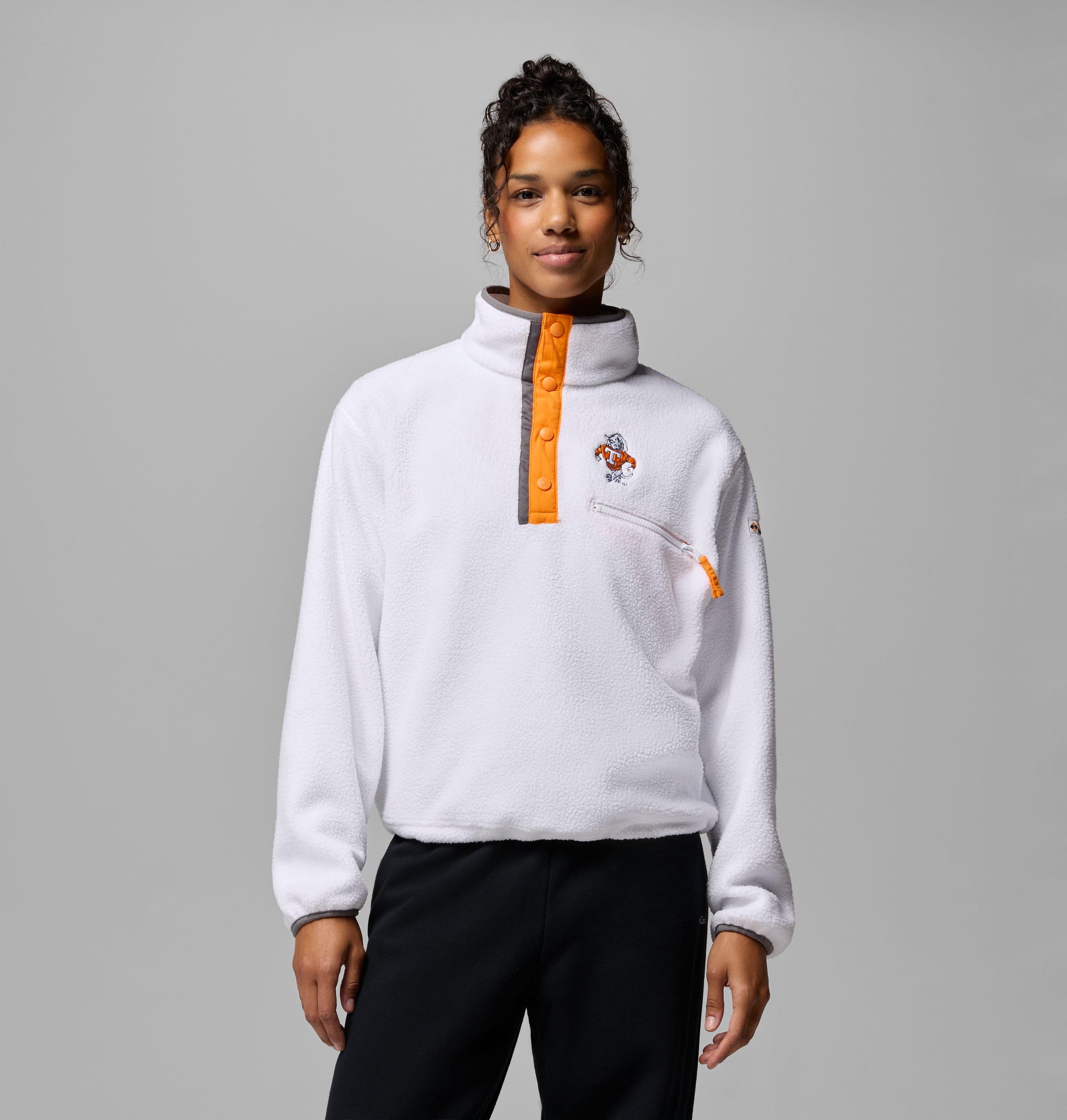 Women's Collegiate Helvetia Cropped Half Snap Fleece - Tennessee