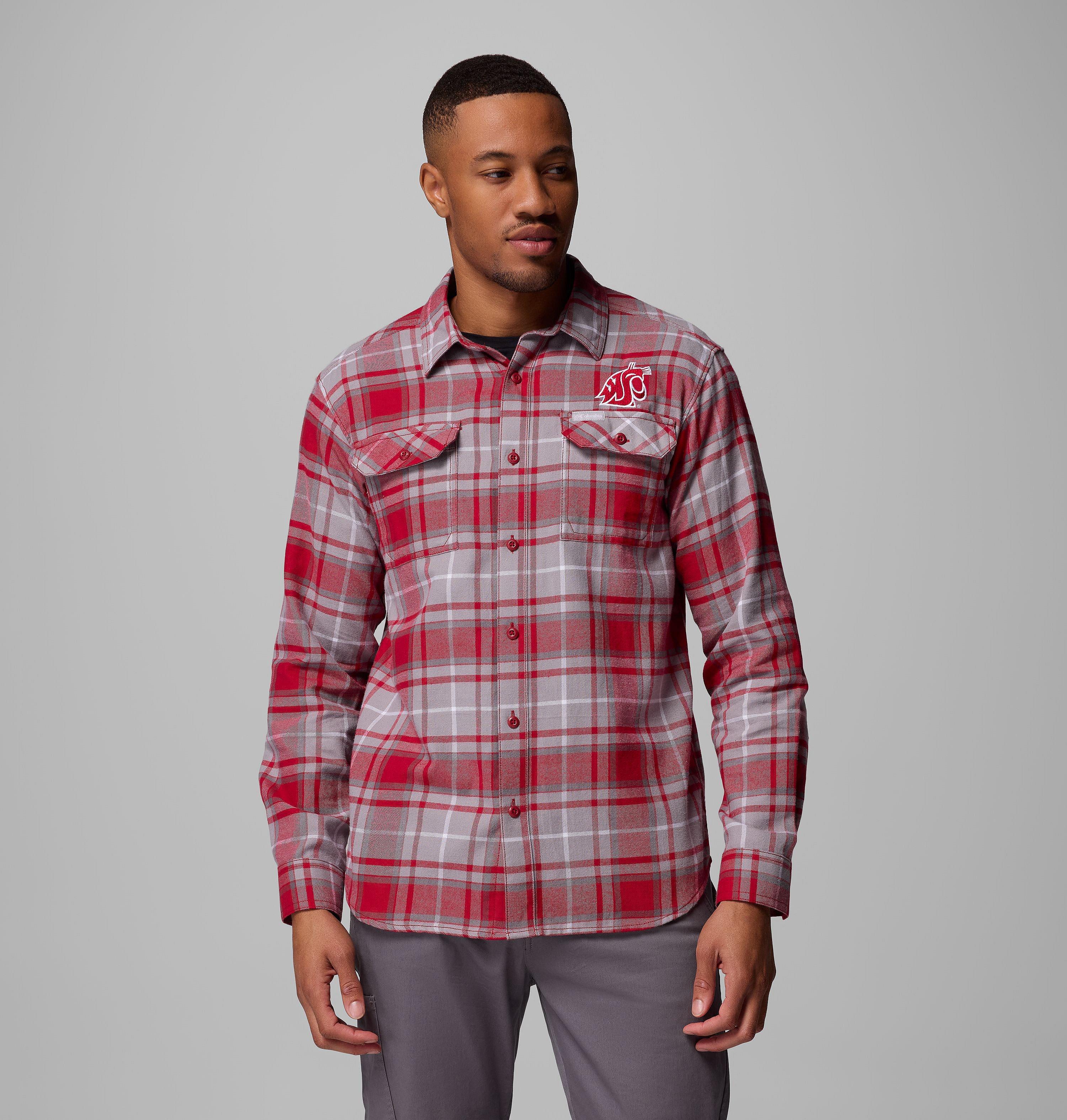 Men's Collegiate Flare Gun Flannel Long Sleeve Shirt - Washington State