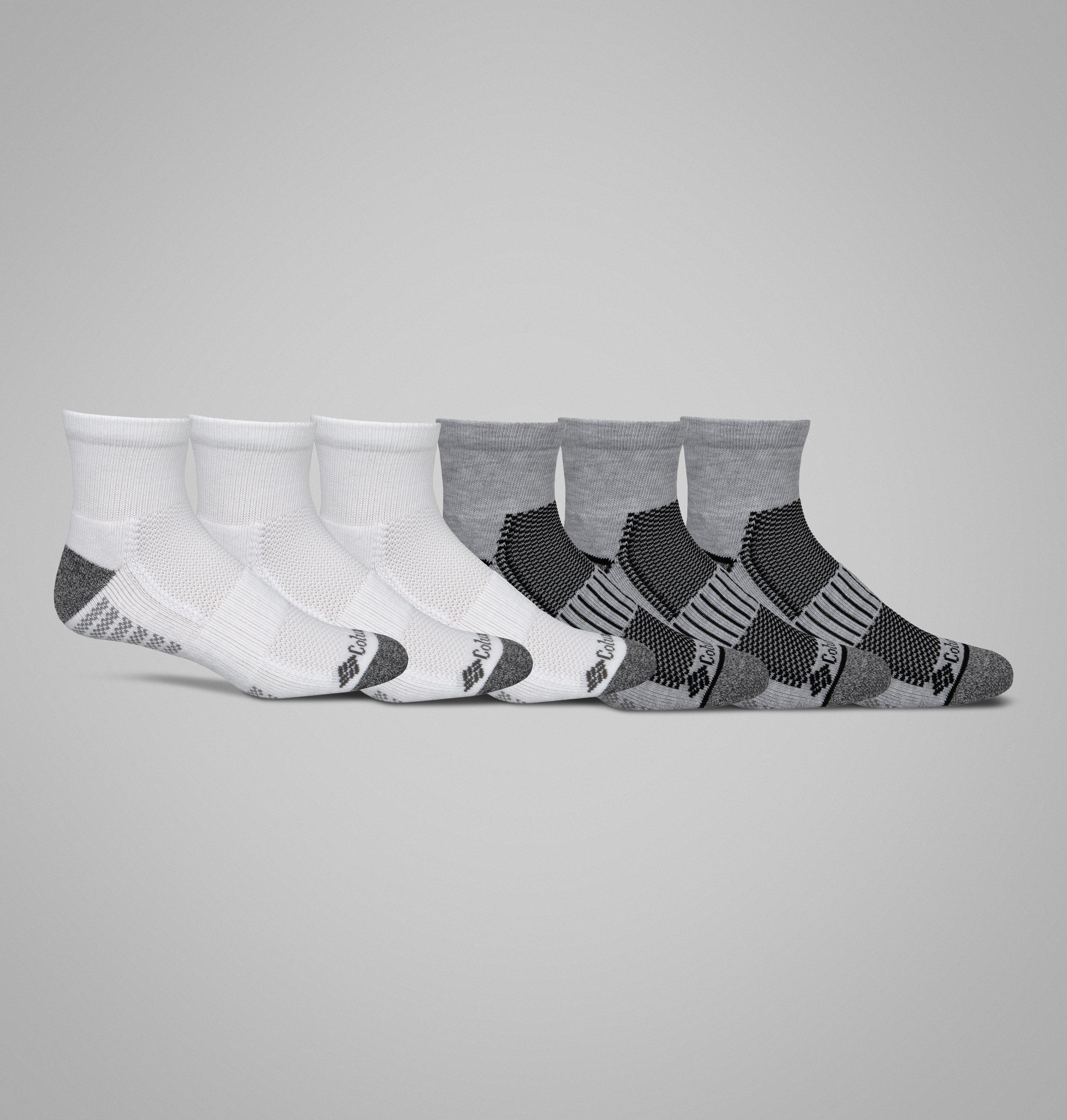 Men's Quarter With Pique Footbed Socks - 6 Pack