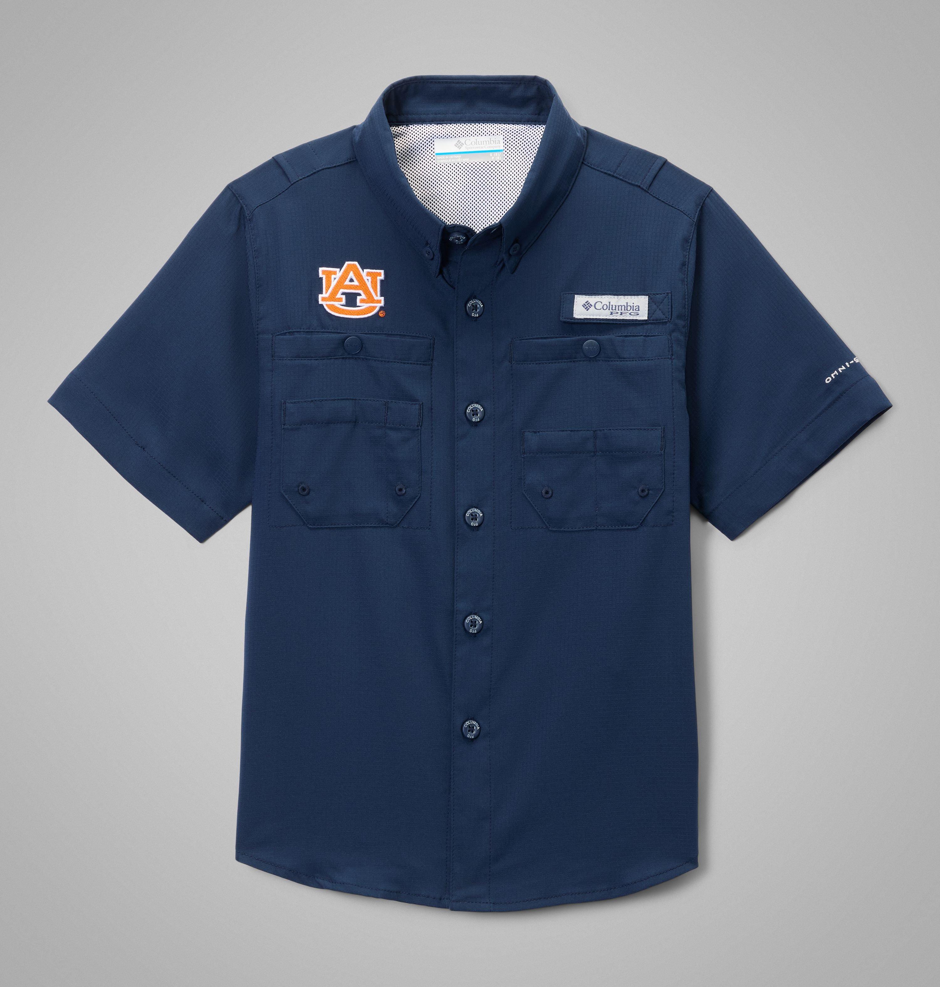 Kids' Collegiate PFG Tamiami Short Sleeve Shirt - Auburn