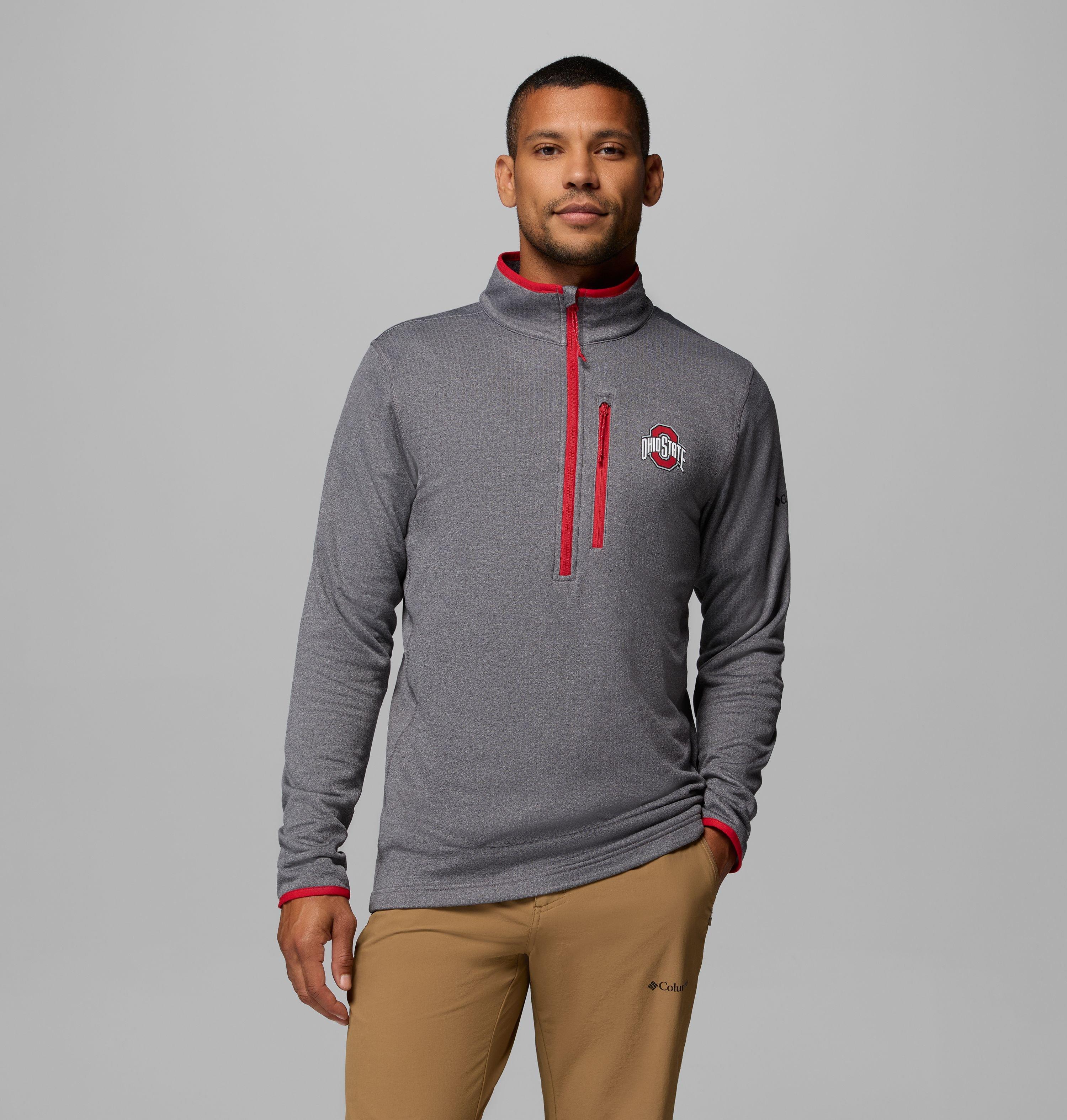 Men's Collegiate Essential Hike Grid Fleece Half Zip - Ohio State