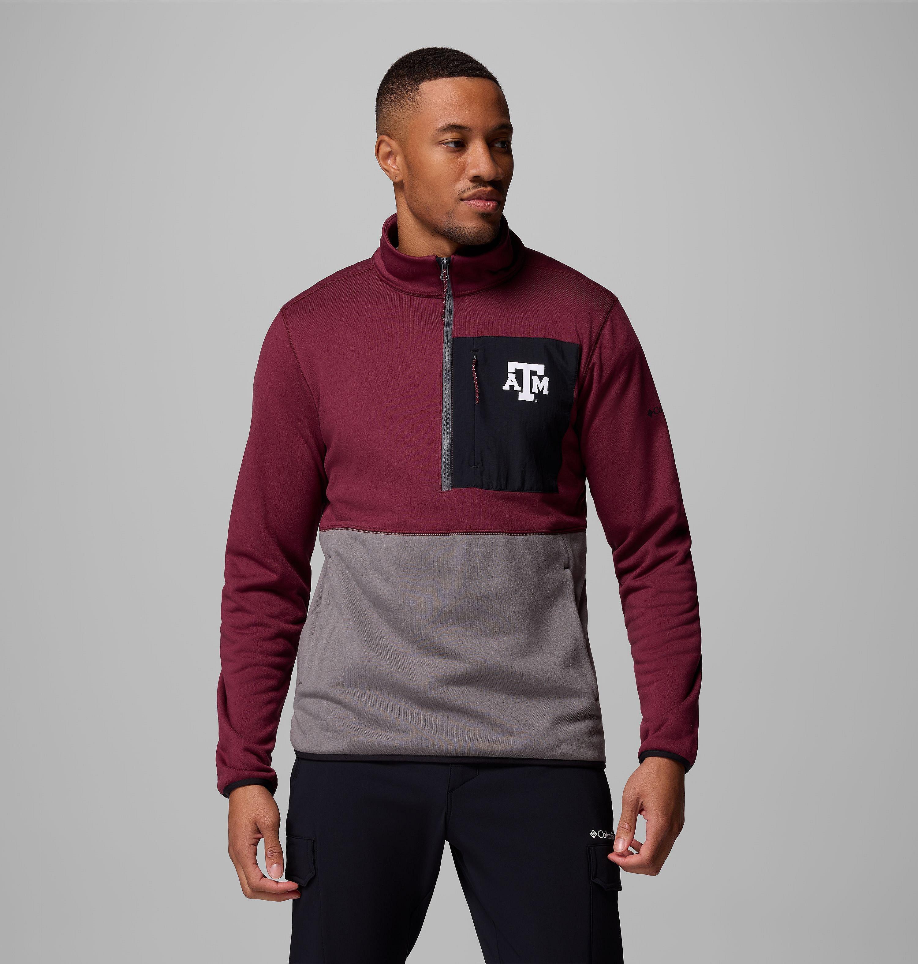 Men's Collegiate Columbia Hike Half Zip Jacket - Texas A&M
