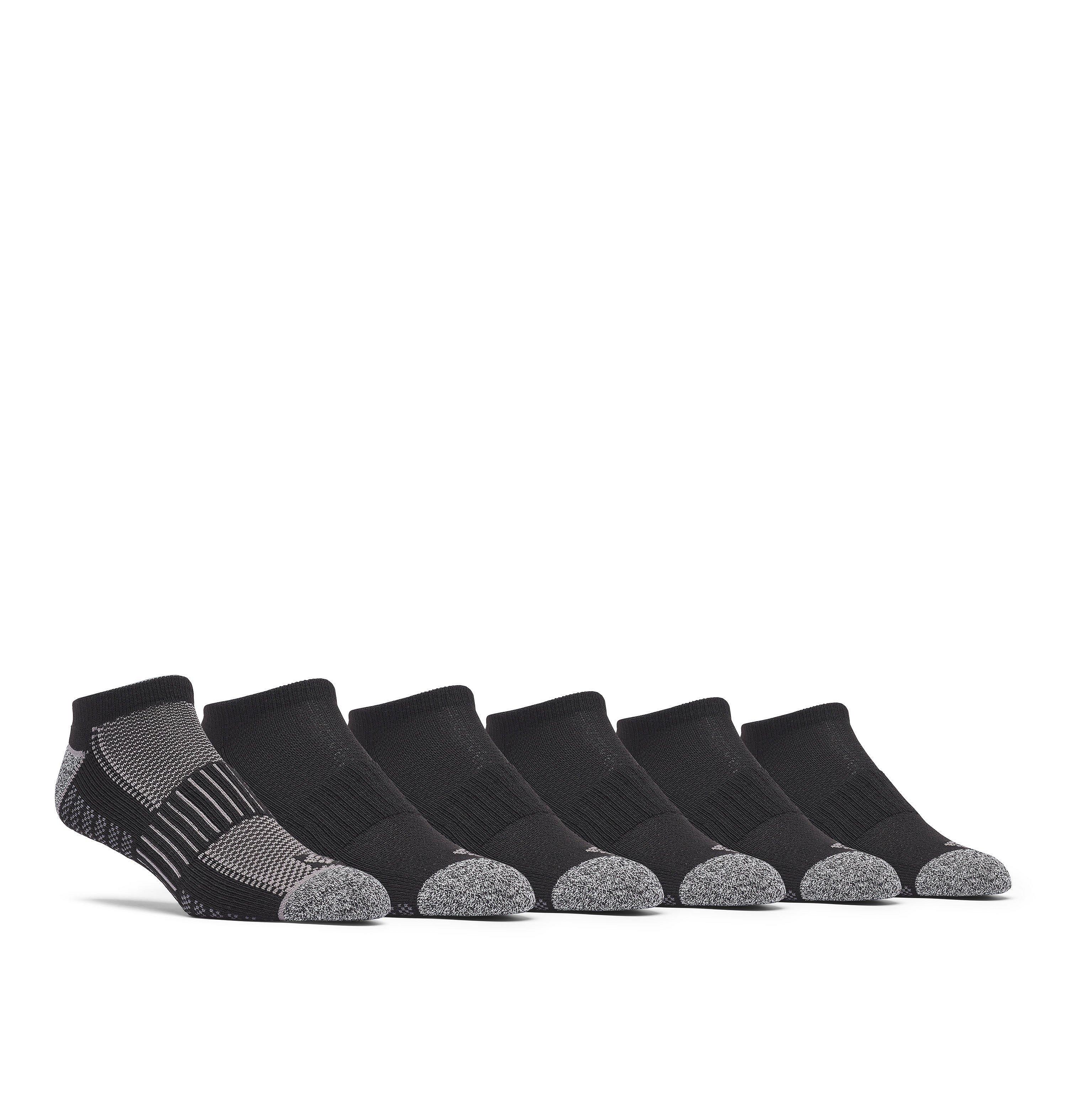 Men's No-Show With Pique Footbed Socks - 6 Pack