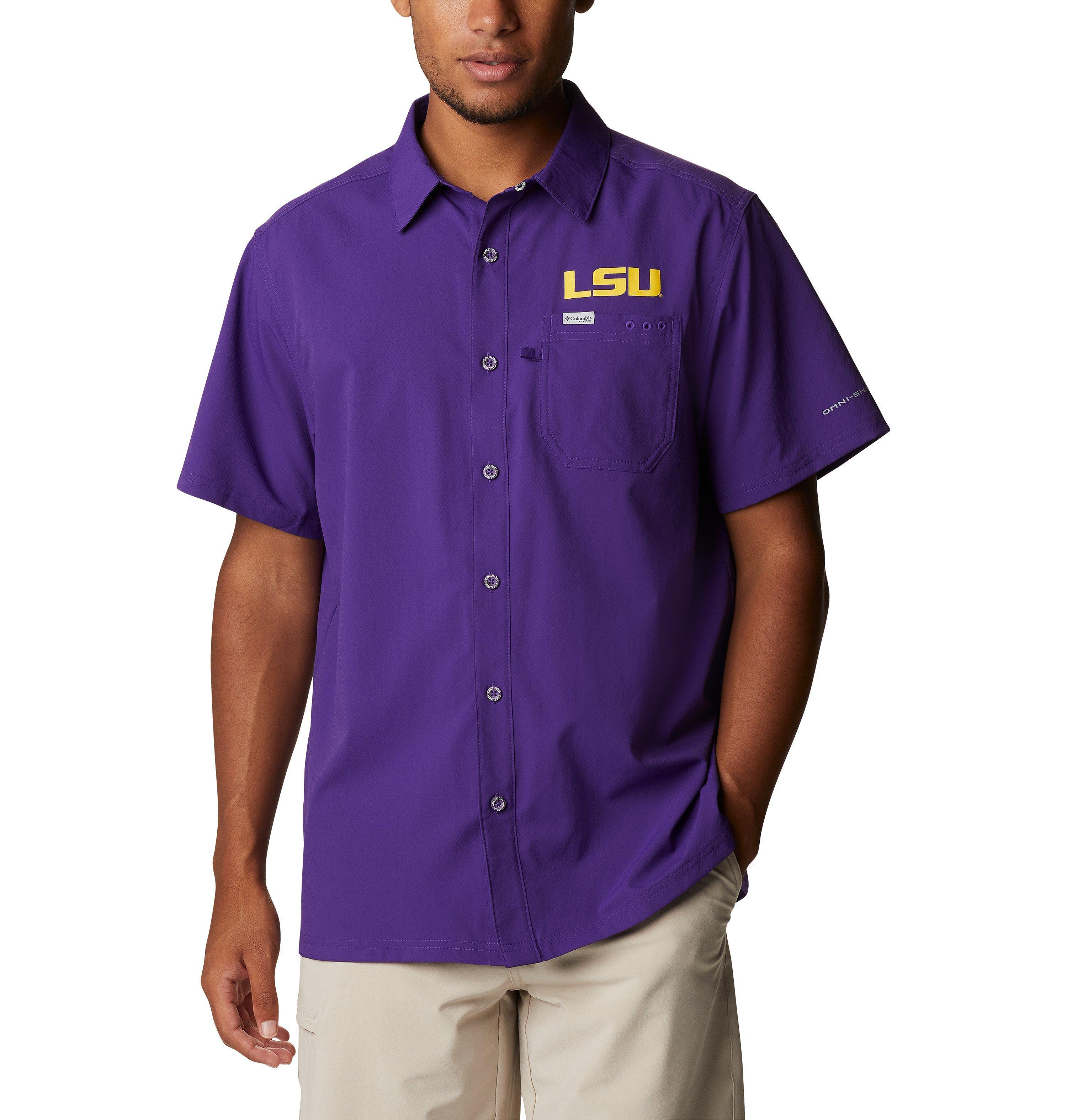 Men's Collegiate PFG Slack Tide Camp Shirt - LSU