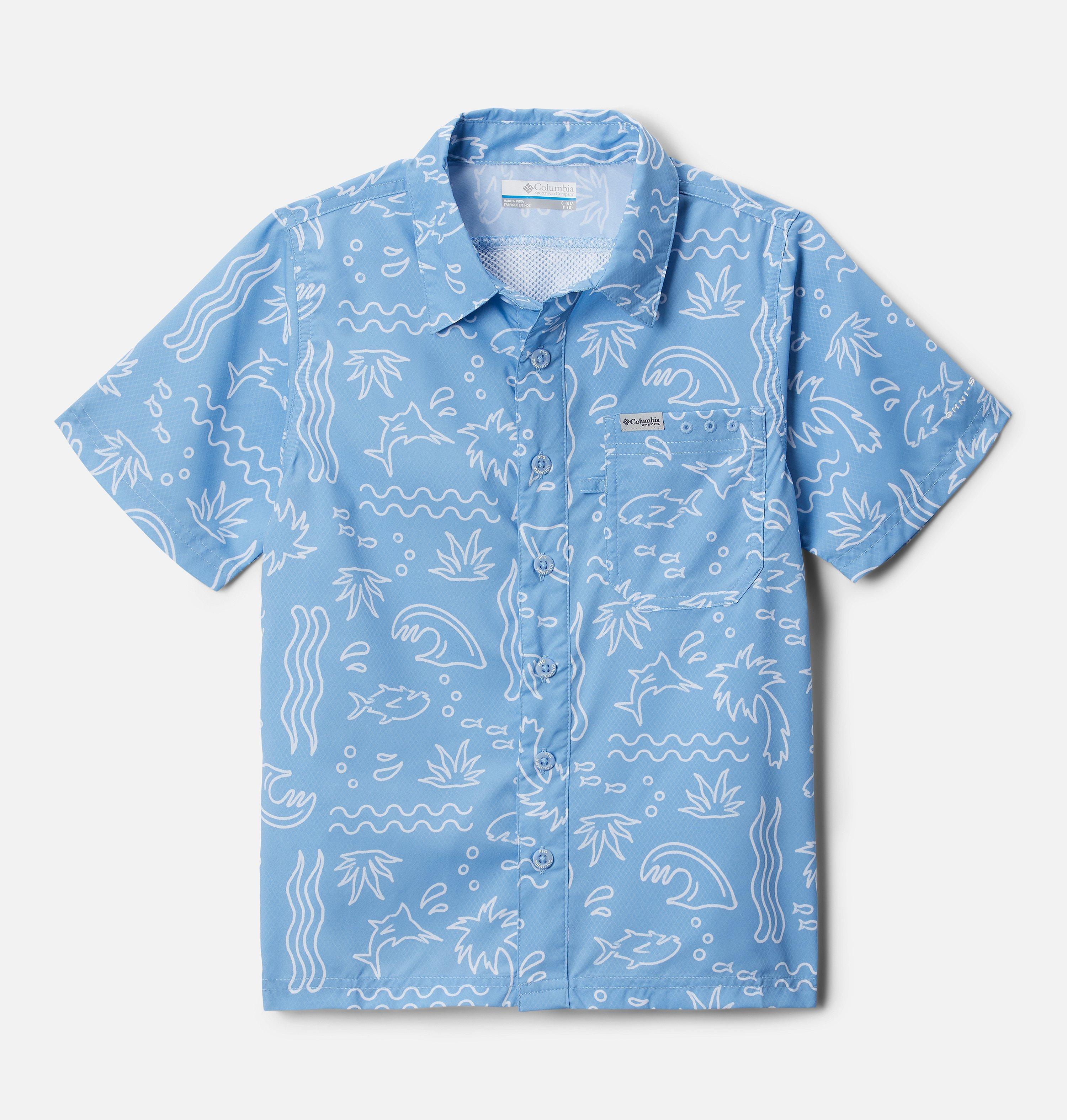 Boys' PFG Super Slack Tide Short Sleeve Camp Shirt