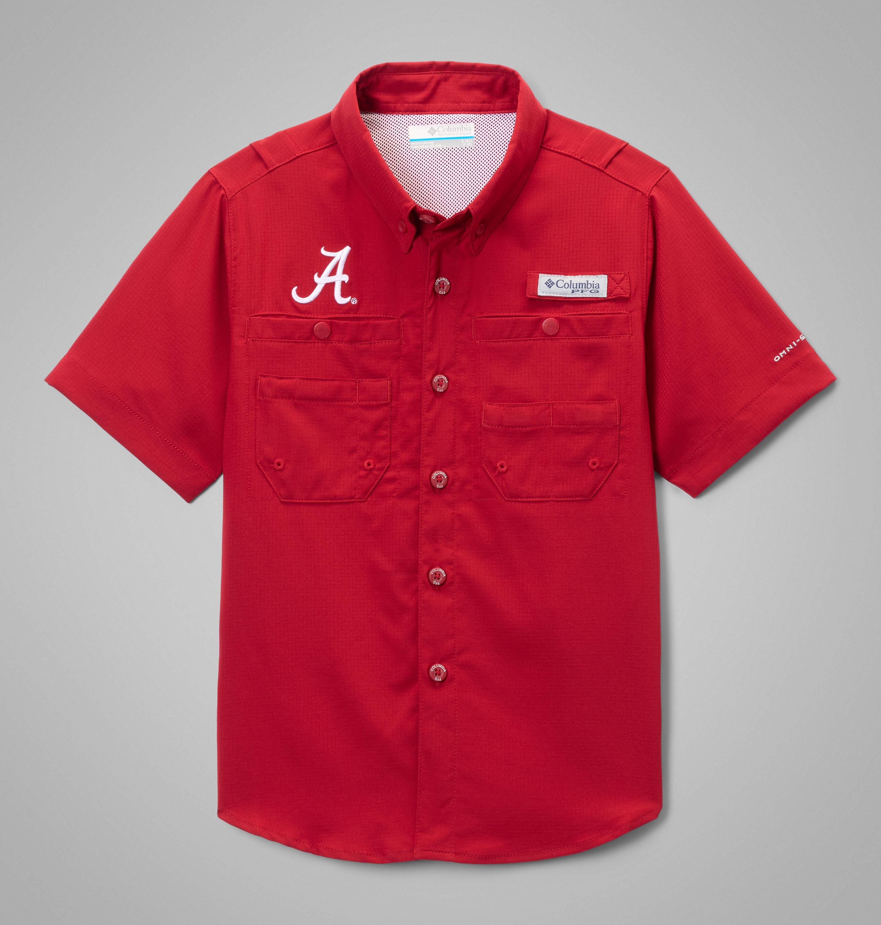 Kids' Collegiate PFG Tamiami Short Sleeve Shirt - Alabama
