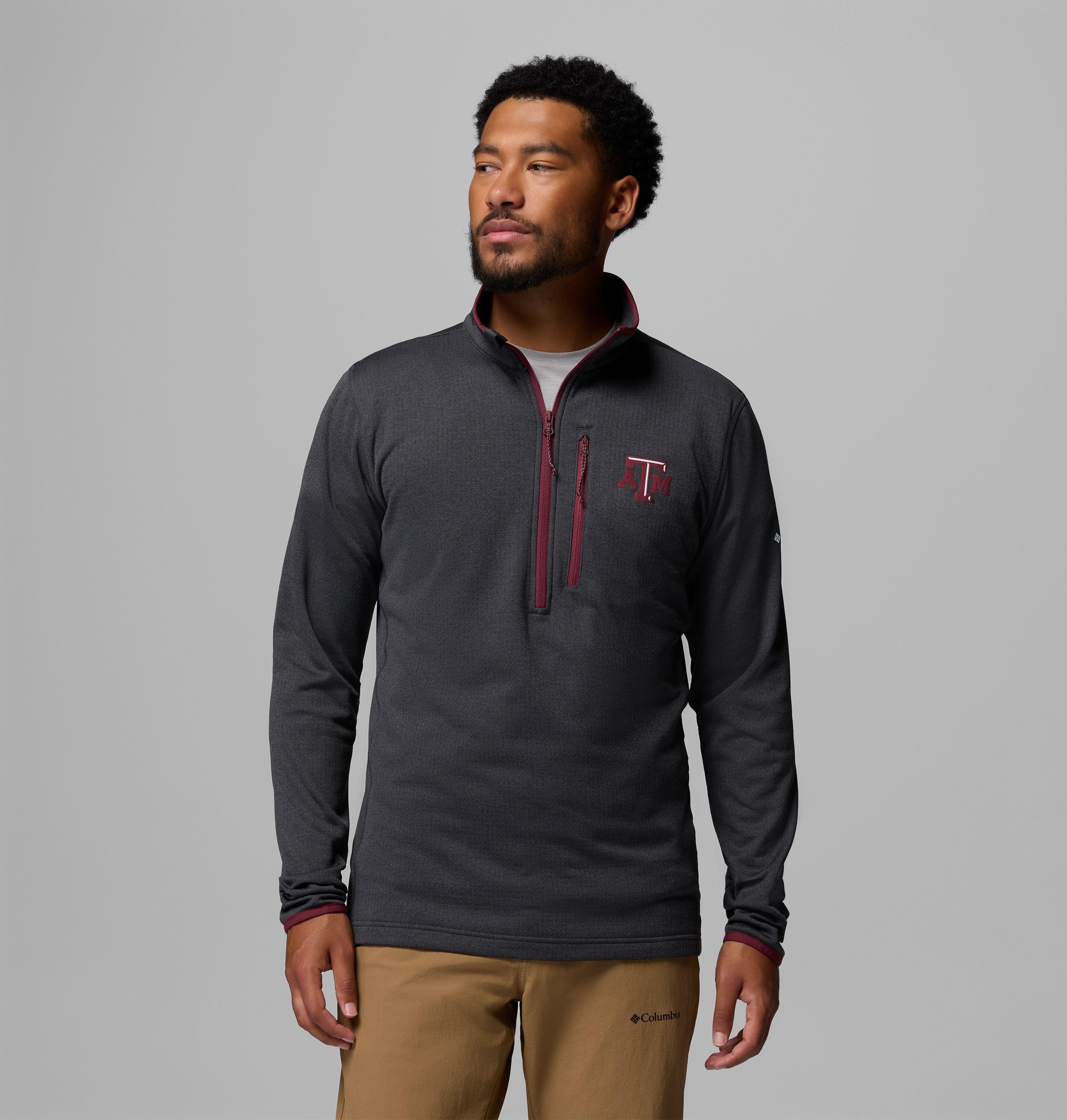 Men's Collegiate Essential Hike Grid Fleece Half Zip - Texas A&M