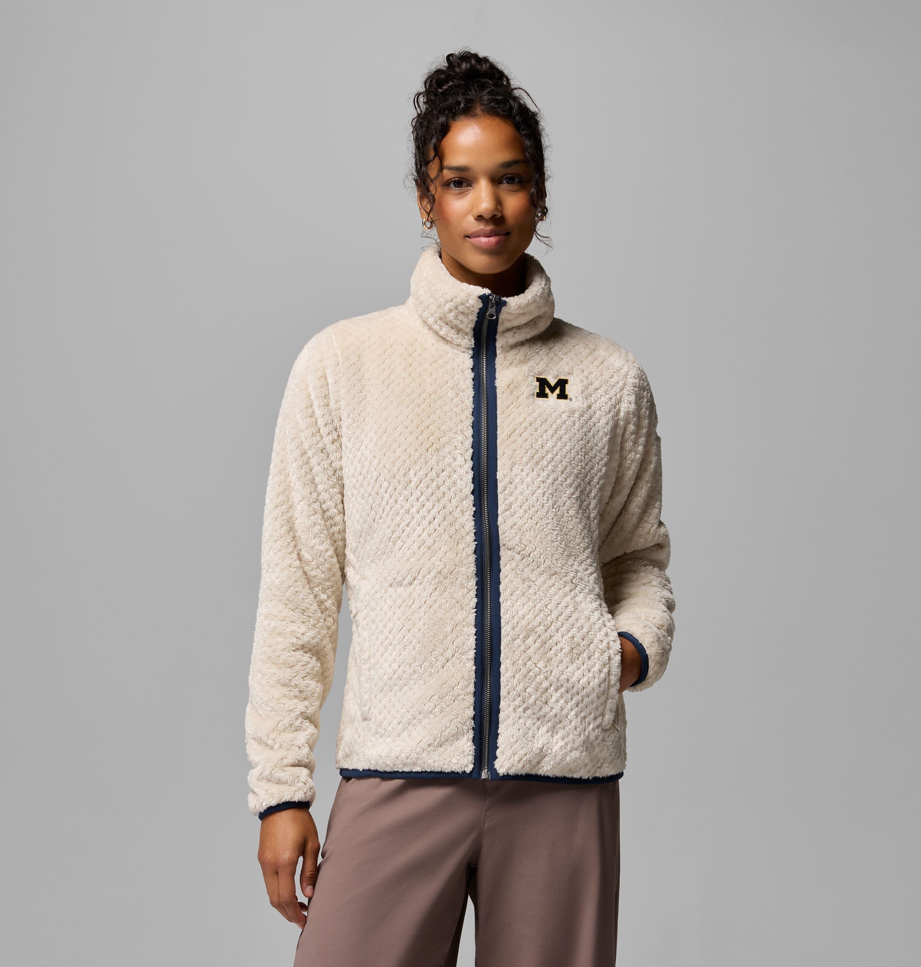 Women's Collegiate Fire Side II Sherpa Full Zip Fleece - Michigan